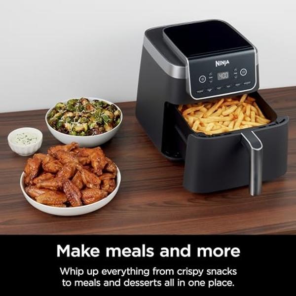 Ninja Air Fryer Pro XL 6-in-1 with 6.5 QT Capacity, Max Crisp, Air Fry, Air Roast, Bake, Reheat, Dehydrate, Max Crisp Technology with 450F, Nonstick Basket & Crisper Plate, Grey, A