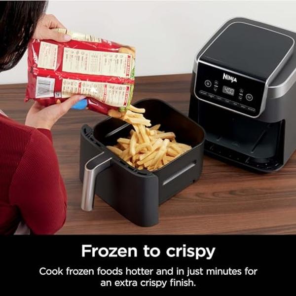 Ninja Air Fryer Pro XL 7-in-1, Max Crisp Tech, 450F for Hotter, Crispy Results, 6.5 QT Capacity fits 9lb wings, Max Crisp, Broil, Air Fry, Roast, Bake, Reheat, Dehydrate, Space Sav