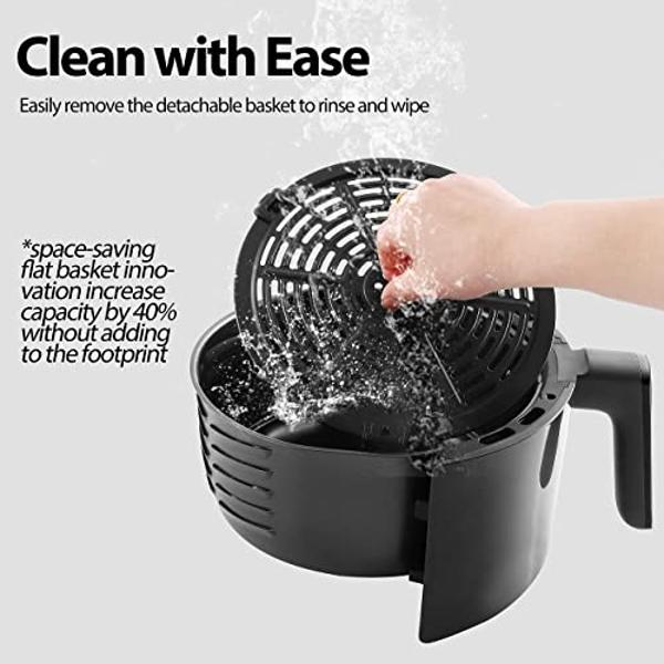 TOPZEE 11-QT Large Air Fryer - 8 in 1 XL Airfryer with Flex Basket, Divider for Dual Cooking, Preheat, Air Fry, Roast, Broil, Bake, Reheat, Dehydrate, French Fries, Dishwasher Safe