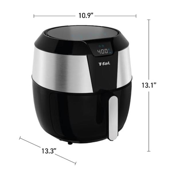 T-fal Easy Fry XXL Air Fryer & Grill Combo with One-Touch Screen, 8 Preset Programs, 5.9 quarts, Black & Stainless Steel