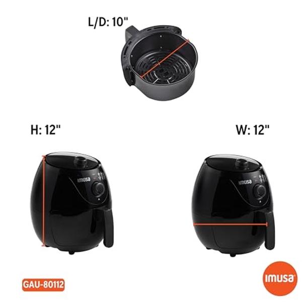 BLACK+DECKER Purify 2-Liter Air Fryer, White/Black, HF100WD