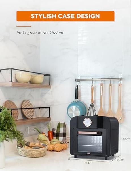 COMMERCIAL CHEF Air Fryer Multi-Oven, 17-QT Multifunctional & Multi Level Air Fryer with Bake, Broil, Roast, Warm & Toast for Rotisserie Chicken, Pizza & More, 1500 Watt Air Fryer 