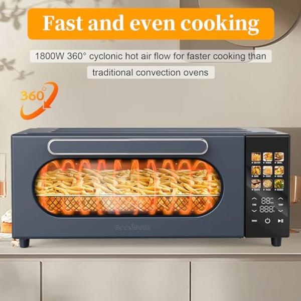 COMMERCIAL CHEF Air Fryer Multi-Oven, 17-QT Multifunctional & Multi Level Air Fryer with Bake, Broil, Roast, Warm & Toast for Rotisserie Chicken, Pizza & More, 1500 Watt Air Fryer 