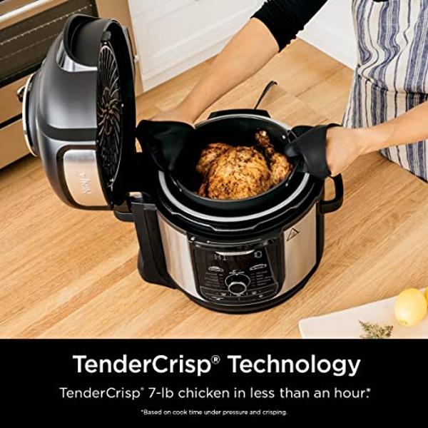 Ninja FD401 LP3 Foodi 12-in-1 Deluxe XL 8 qt. Pressure Cooker & Air Fryer that Steams, Slow Cooks, Sears, Sautés, Dehydrates & More, with 5 qt. Crisper Basket, Reversible Rack & Re