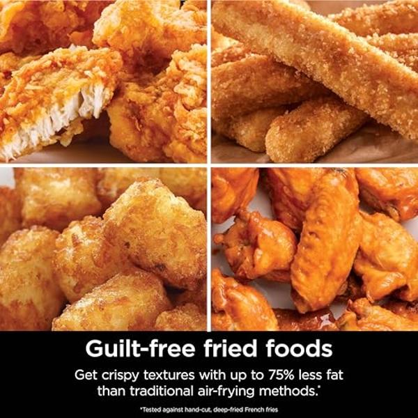 Ninja Air Fryer Pro 5-in-1, 5 QT Capacity, Air Fry, Bake, Roast, Reheat, and Dehydrate, Air Crisp Technology, Nonstick Basket & Crisper Plate, Grey, AF142