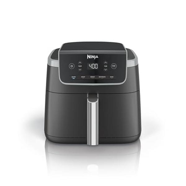 Ninja Air Fryer Pro 5-in-1, 5 QT Capacity, Air Fry, Bake, Roast, Reheat, and Dehydrate, Air Crisp Technology, Nonstick Basket & Crisper Plate, Grey, AF142