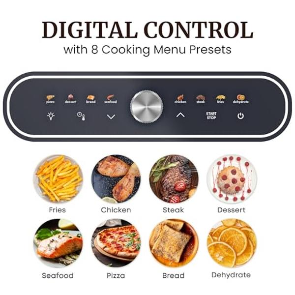 BLACK+DECKER Purifry 8QT Air Fryer, Crispy Deep Fried Taste without the Fat, Plus Bake, Dehydrate, and Keep Food Warm, Digital Touchscreen and Auto Shut-Off