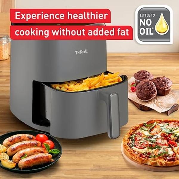 T-fal Easy Fry Max 5.3 qt Digital Air Fryer: 10 Versatile Cooking Programs, Intuitive Touchscreen, Dishwasher-Safe Basket, Fast and Healthy Cooking for Crispy Delicious Results, Gr