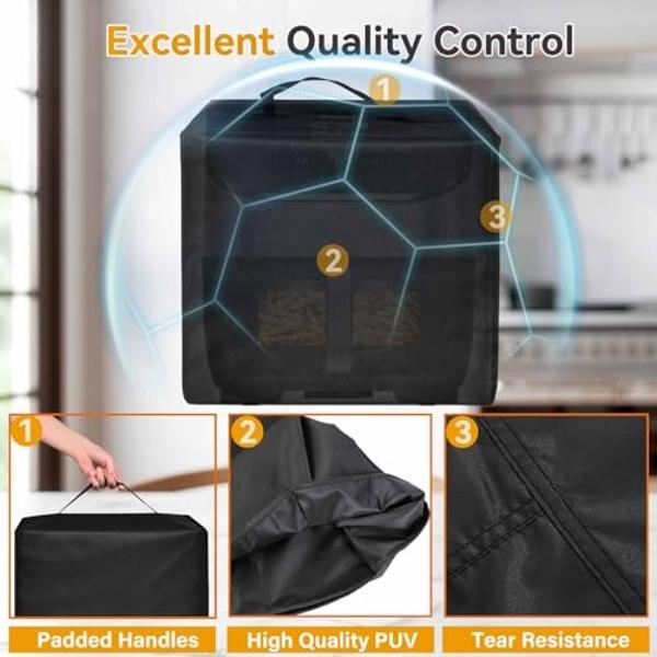 Kalorik Air Fryer Oven MAXX Advance Series 26-Quart with Digital Controls Easy-View Door and 14 Smart Cooking Presets, Includes 9 Cooking Accessories & Smart Probe, 1700-Watts, Bla