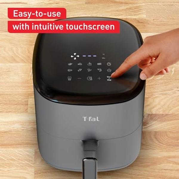 T-fal Easy Fry Max 5.3 qt Digital Air Fryer: 10 Versatile Cooking Programs, Intuitive Touchscreen, Dishwasher-Safe Basket, Fast and Healthy Cooking for Crispy Delicious Results, Gr