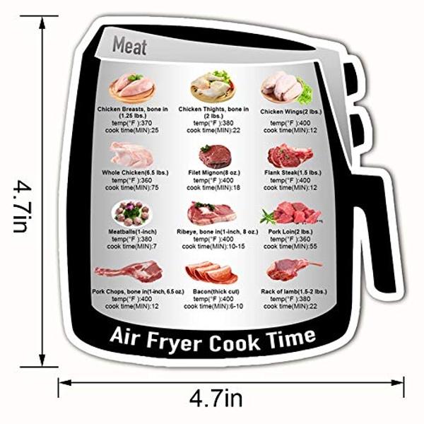 Kitchen Conversion Chart Cooking-Time Magnet - Air Fryer Magnetic Cheat Sheets Instant Pot Decals Refrigerator Magnets (Instant Pot & Air Fryer)