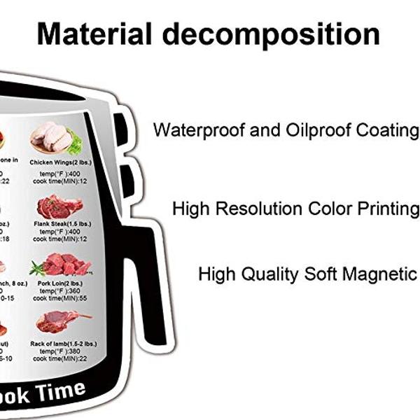 Kitchen Conversion Chart Cooking-Time Magnet - Air Fryer Magnetic Cheat Sheets Instant Pot Decals Refrigerator Magnets (Instant Pot & Air Fryer)