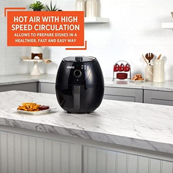 IMUSA 3.3qt Electric Air Fryer, Black