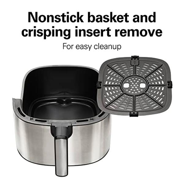 Hamilton Beach 5.8 Quart Digital Air Fryer Oven with 8 Presets, Easy to Clean Nonstick Basket, Black (35075)
