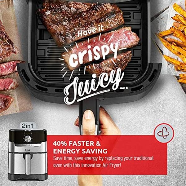 GoWISE USA GW22921-S 8-in-1 Digital Air Fryer with Recipe Book, 5-Qt, Black