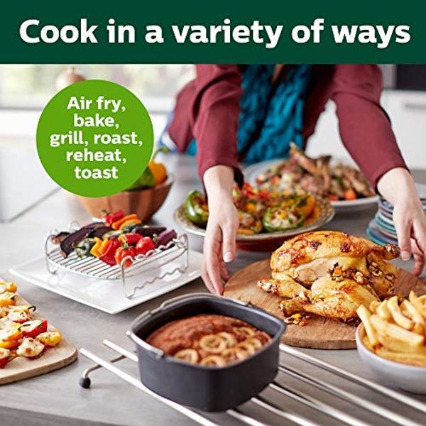 Philips Kitchen Appliances Philips Premium Analog Airfryer with Fat Removal Technology + Revipe Cookbook, 3qt, Black, HD9721/99