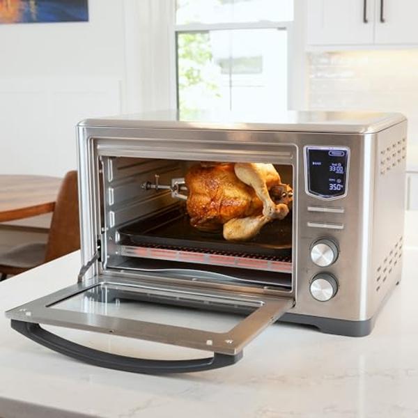Dash Deluxe Electric Air Fryer + Oven Cooker with Temperature Control, Non-stick Fry Basket, Recipe Guide + Auto Shut off Feature, 1200-Watt, 3 Quart - White