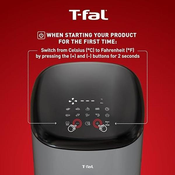 T-fal Easy Fry Max 5.3 qt Digital Air Fryer: 10 Versatile Cooking Programs, Intuitive Touchscreen, Dishwasher-Safe Basket, Fast and Healthy Cooking for Crispy Delicious Results, Gr