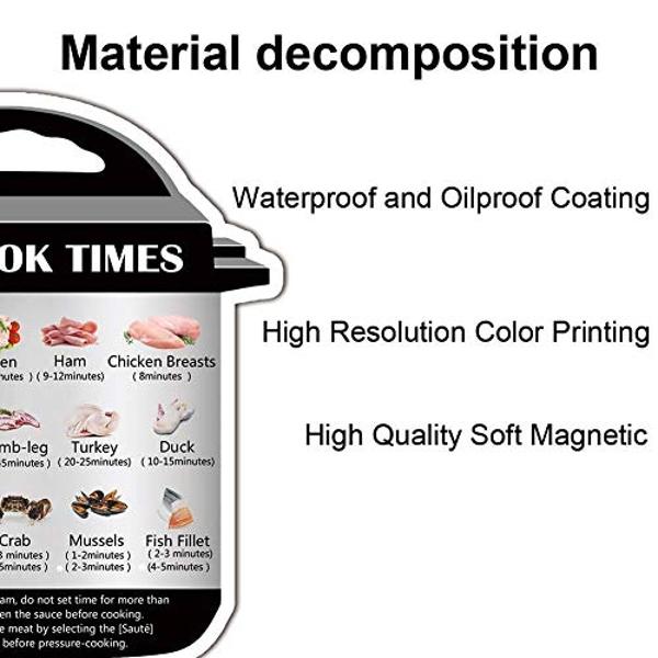 Kitchen Conversion Chart Cooking-Time Magnet - Air Fryer Magnetic Cheat Sheets Instant Pot Decals Refrigerator Magnets (Instant Pot & Air Fryer)