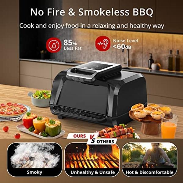 Elite Gourmet EAF9100 Maxi-Matic Electric Fryer Oven, Oil-Less Convection Oven Extra large 25L Capacity, Grill, Bake, Roast, Air Fryer, 1640-Watts, Black, 16.88