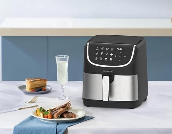 Elite Gourmet EAF9100 Maxi-Matic Electric Fryer Oven, Oil-Less Convection Oven Extra large 25L Capacity, Grill, Bake, Roast, Air Fryer, 1640-Watts, Black, 16.88