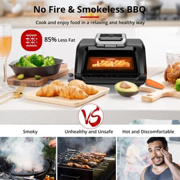 Chefman 2.5 Liter/2.6 Quart Air Fryer with Digital Display Adjustable Temperature Control for The Perfect Result in Frying a Variety of Foods, BPA Free, Cool-to-Touch Exterior