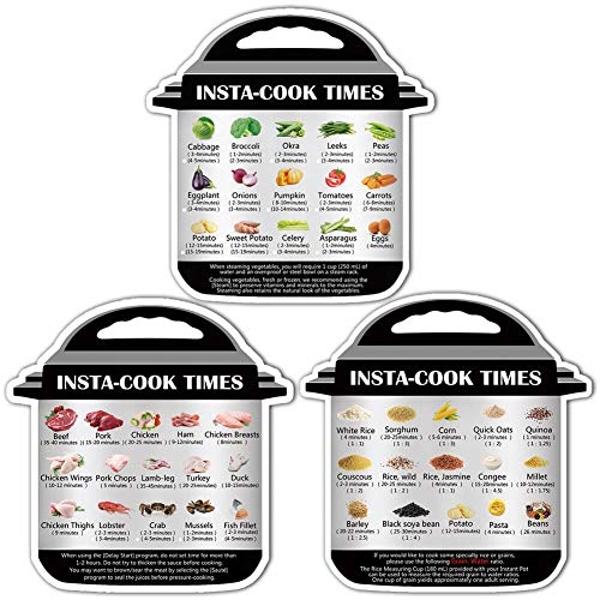 Kitchen Conversion Chart Cooking-Time Magnet - Air Fryer Magnetic Cheat Sheets Instant Pot Decals Refrigerator Magnets (Instant Pot & Air Fryer)