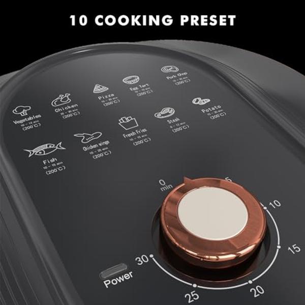 Air Fryer,Smart Compact 7.5L Oil-Free Electric Air Fryers, Timer and Temperature Control, 200°F Digital Airfryer with Flavor-Lock Tech, Dishwasher-Safe & Nonstick, Fit for 2-4 Peop