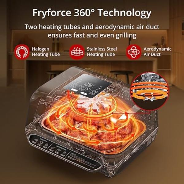 Aroma Housewares 2Qt. Air Fryer, Built-In Timer, Includes Nonstick Cooking Pan, White (AAF-200)
