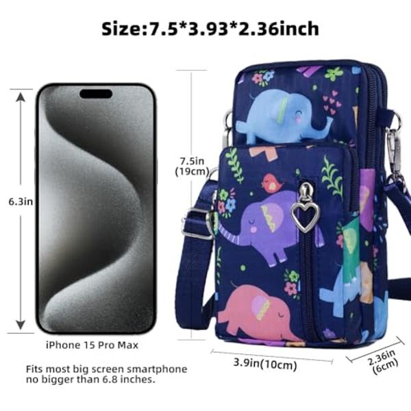 JANKS Small Crossbody Bags for Women Mini Cell Phone Purses with Crossbody Strap Phone Wallet Shoulder Bag Nylon Arm Bag