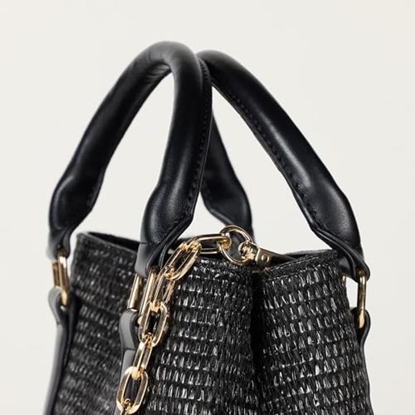 AUYOCO Vegan Leather Crossbody Bags for Women, Crossbody Purse with Guitar Strap Zipped Pockets Handbag Shoulder Bag