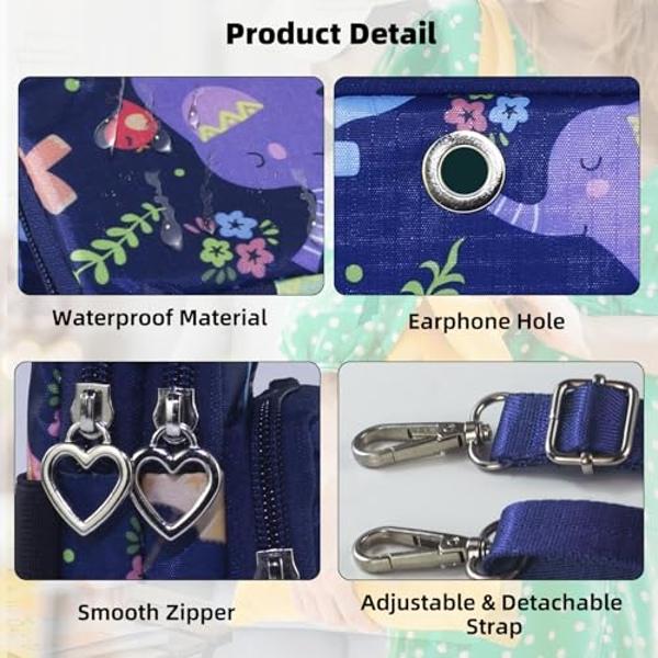 JANKS Small Crossbody Bags for Women Mini Cell Phone Purses with Crossbody Strap Phone Wallet Shoulder Bag Nylon Arm Bag