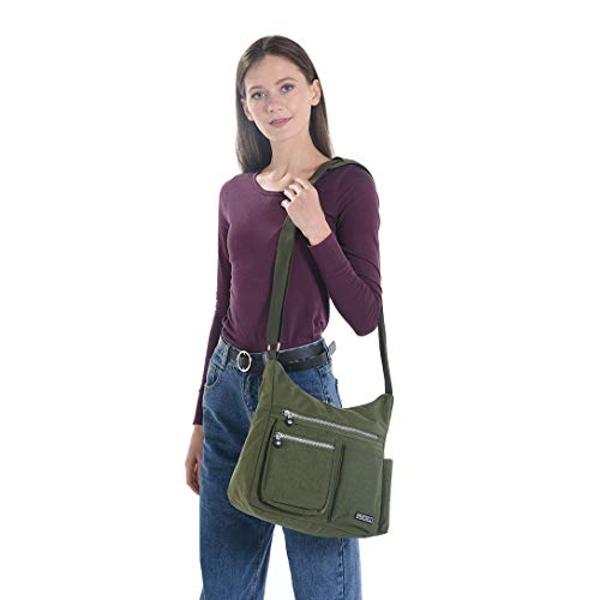 MHCNLL Crossbody Bag with Anti Theft RFID Pocket - Women Lightweight Water-Resistant Purse (green)
