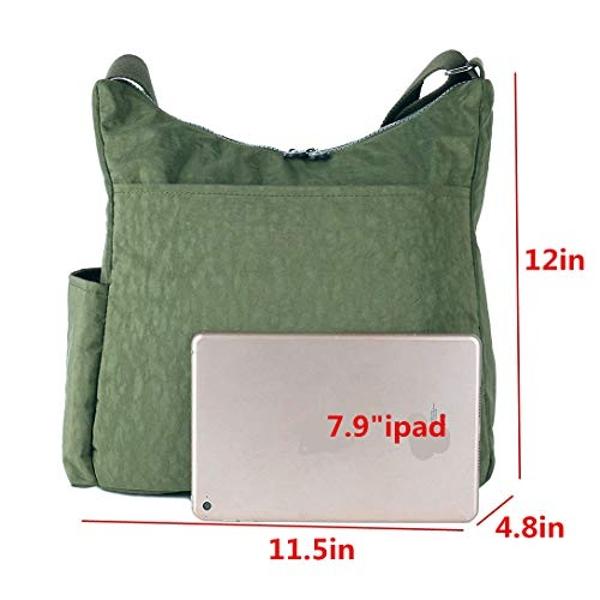MHCNLL Crossbody Bag with Anti Theft RFID Pocket - Women Lightweight Water-Resistant Purse (green)