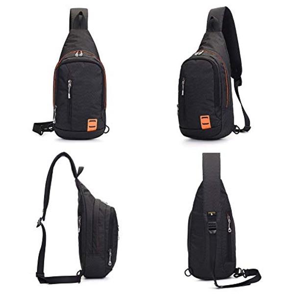 Peicees Small Sling Backpack Waterproof Unisex Shoulder Bag Chest Crossbody Daypack