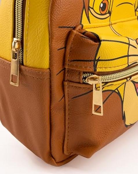Disney Lion King Backpack for Women, Men, Boys, Girls, Unisex | Cute PU Leather 10" Simba Mini Backpack Purse Shoulder Purse | Lion King Bag and Lion King Accessories