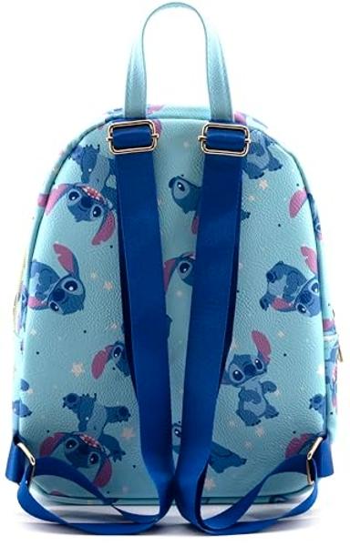 Disney Lilo and Stitch Backpack for Women, Men, Boys, Girls, Unisex | Cute PU Leather 10" Stitch Mini Backpack Purse Shoulder Purse | Stitch Bag and Stitch Accessories