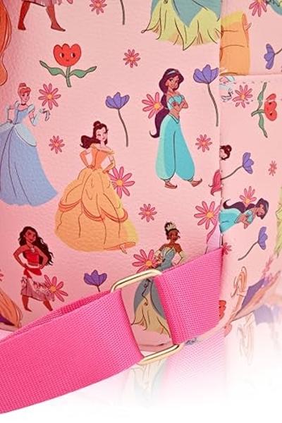 Disney Princess Backpack for Women, Men, Unisex | Cute PU Leather 10" Mini Princess Backpack Purse Shoulder Purse | Princess Bag and Princess Accessories