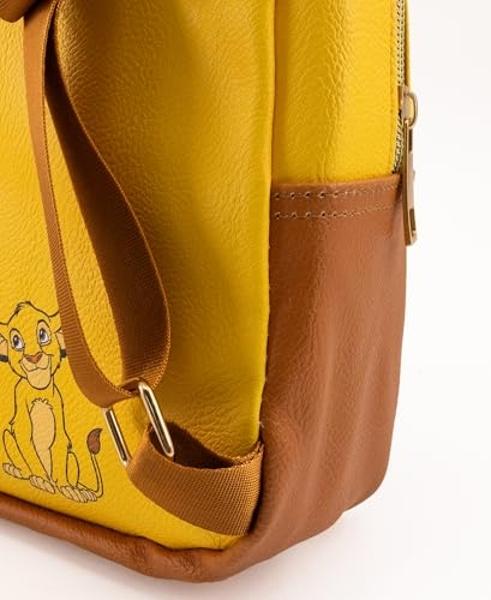 Disney Lion King Backpack for Women, Men, Boys, Girls, Unisex | Cute PU Leather 10" Simba Mini Backpack Purse Shoulder Purse | Lion King Bag and Lion King Accessories