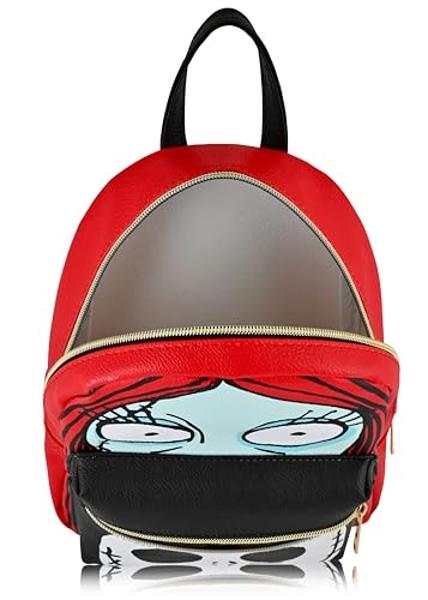 Disney Nightmare Before Christmas Unisex Backpack | Cute PU Leather 10" Jack Skellington Mini Backpack Purse Shoulder Bag | Jack and Sally Accessories