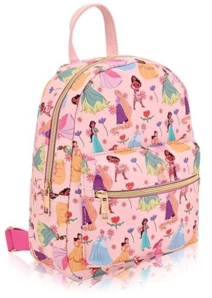 Disney Princess Backpack for Women, Men, Unisex | Cute PU Leather 10" Mini Princess Backpack Purse Shoulder Purse | Princess Bag and Princess Accessories
