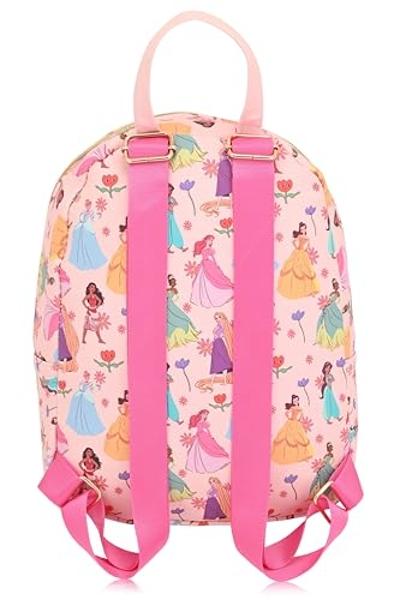 Disney Princess Backpack for Women, Men, Unisex | Cute PU Leather 10" Mini Princess Backpack Purse Shoulder Purse | Princess Bag and Princess Accessories