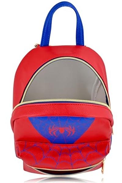 Marvel Spiderman Backpack for Men, Women, Unisex | Cute PU Leather 10" Spider-Man Mini Backpack Purse Shoulder Purse | Spiderman Bag and Spiderman Accessories