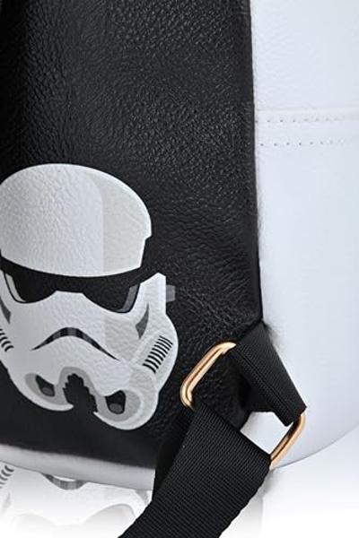 Fast Forward Stormtrooper Backpack for Men, Women, Unisex | Cute PU Leather 10" Mini Backpack Purse Shoulder Bag | Accessories