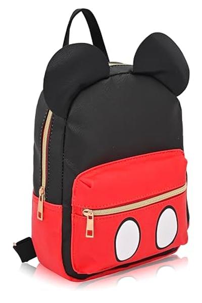 Disney Mickey Backpack - Cute Unisex 10" Mini Backpack Purse | PU Leather, Mickey Accessory