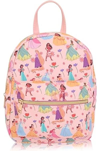 Disney Princess Backpack for Women, Men, Unisex | Cute PU Leather 10" Mini Princess Backpack Purse Shoulder Purse | Princess Bag and Princess Accessories