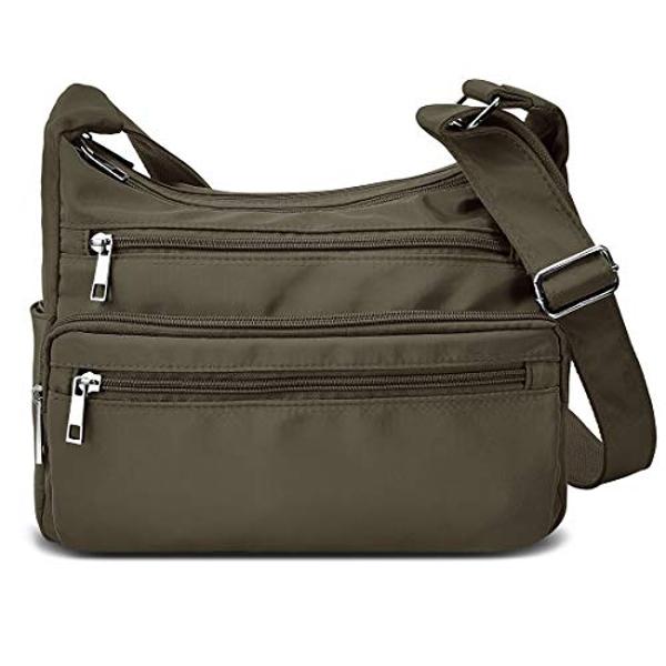 Volcanic Rock Lightweight Shoulder Bags Messenger Handbags Multi Pocket Nylon Waterproof Crossbody Bags