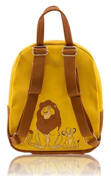 Disney Lion King Backpack for Women, Men, Boys, Girls, Unisex | Cute PU Leather 10" Simba Mini Backpack Purse Shoulder Purse | Lion King Bag and Lion King Accessories