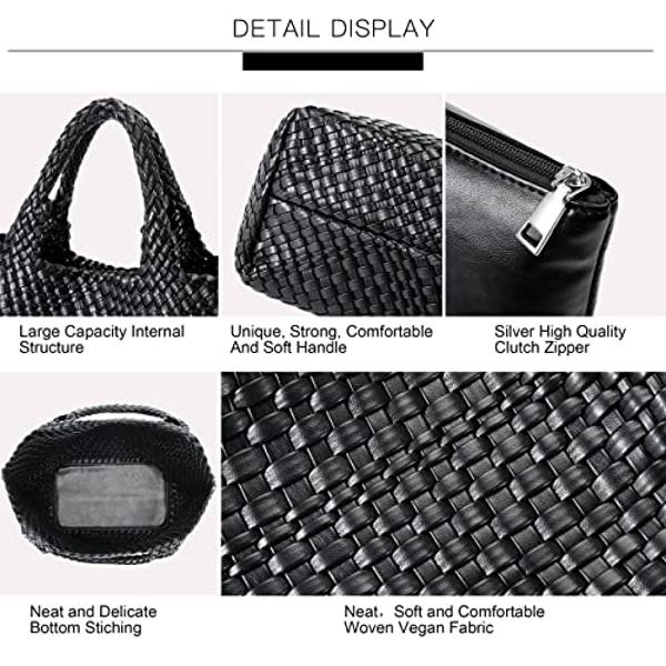 Large Travel Backpack for Women Waterproof Back Pack Black Shoulder Bag Fashion Backpack Purse Anti-Theft Daypack for College Work