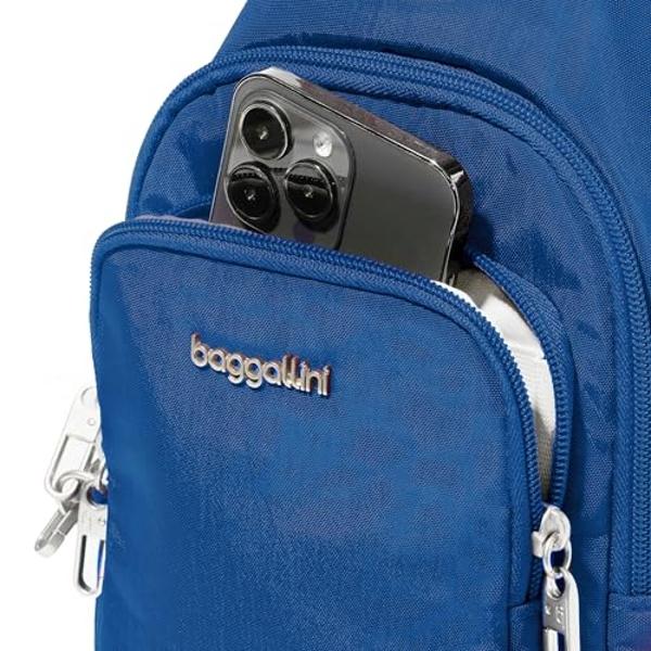 Baggallini Anti-Theft Daytripper Sling 7x12 Crossbody Bag Travel Safe, Securtex Locking Zippers, Slash-Resistant Strap